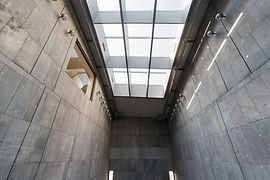 mumok, Musée d'Art moderne, vue intérieure, hall avec puits de lumière