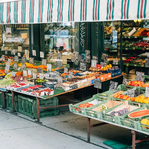 Fruit and vegetable stall at Vienna's Naschmarkt