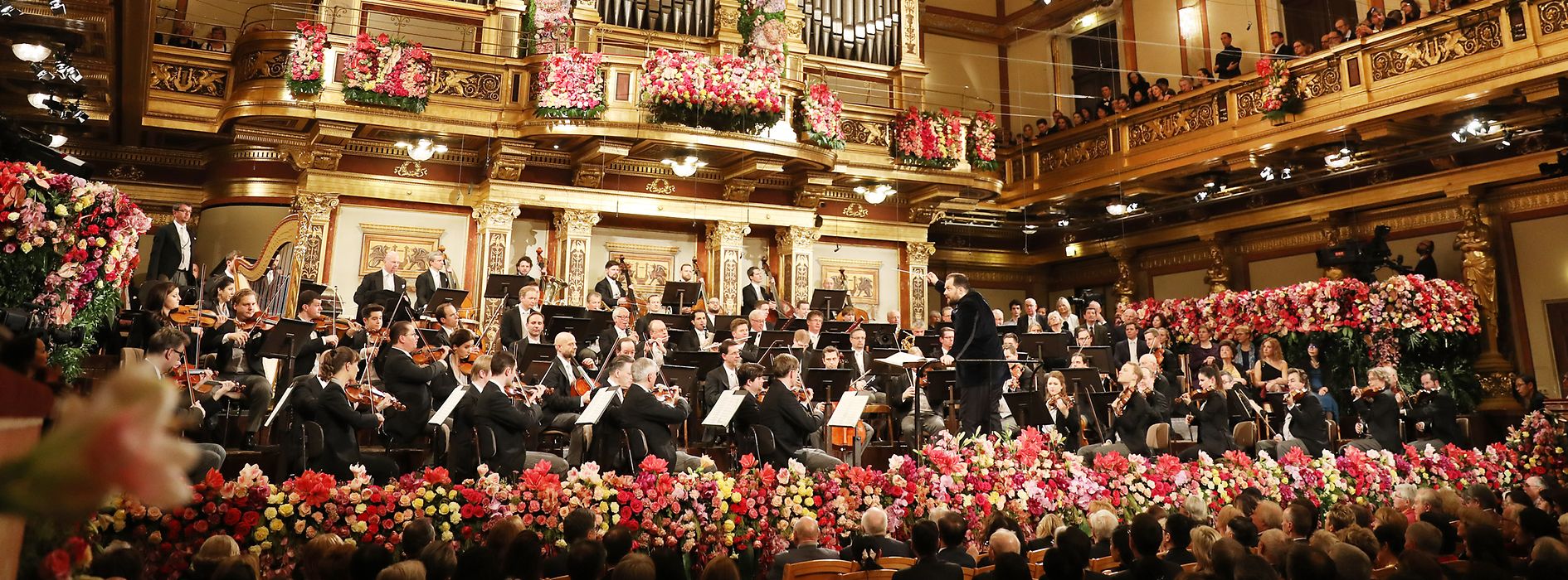 Concierto de Año Nuevo de la Orquesta Filarmónica de Viena en la Sala Dorada del Musikverein