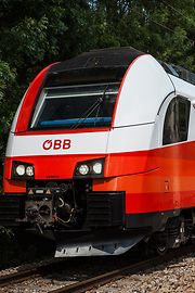 ÖBB Cityjet - train in red and white colors