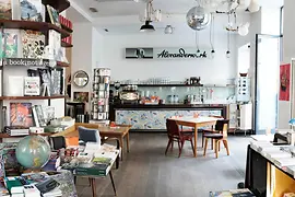 Café Phil, interior shot with guests 