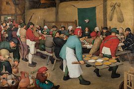 Id. Pieter Bruegel: Parasztlakodalom, 1568, Bécsi Művészettörténeti Múzeum
