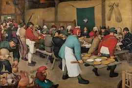 Pieter Bruegel il Vecchio: Matrimonio contadino, 1568, Kunsthistorisches Museum Vienna