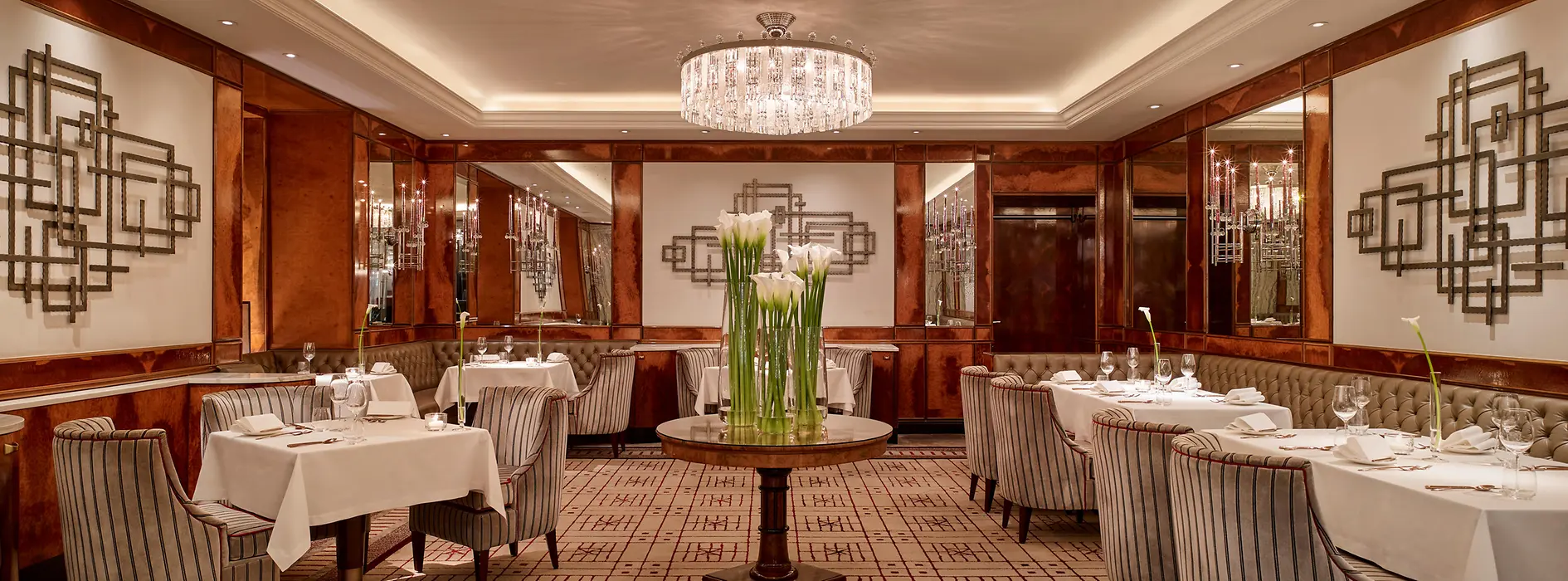 The Opus restaurant with interior design from the 1930s by Josef Hoffmann