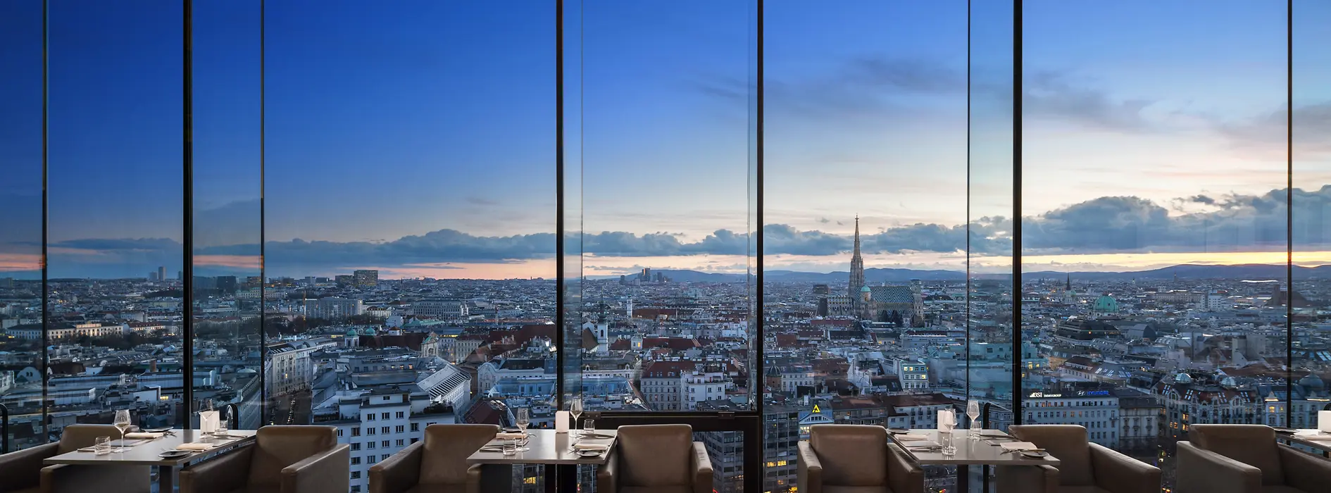 Blick vom Hotel SO/ Vienna auf Wien