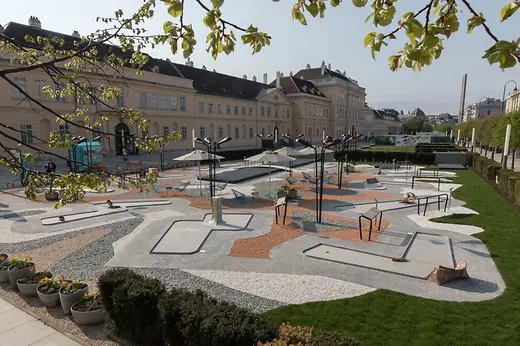 Sculpture park in front of the MuseumsQuartier