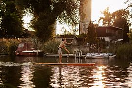 Stand Up Paddling on the Old Danube