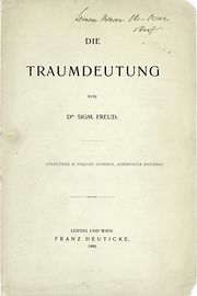 Abbildung der ersten Seite von Sigmund Freuds "Die Traumdeutung"
