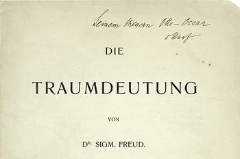 Picture of the first page of Sigmund Freuds "The Interpretation of Dreams"