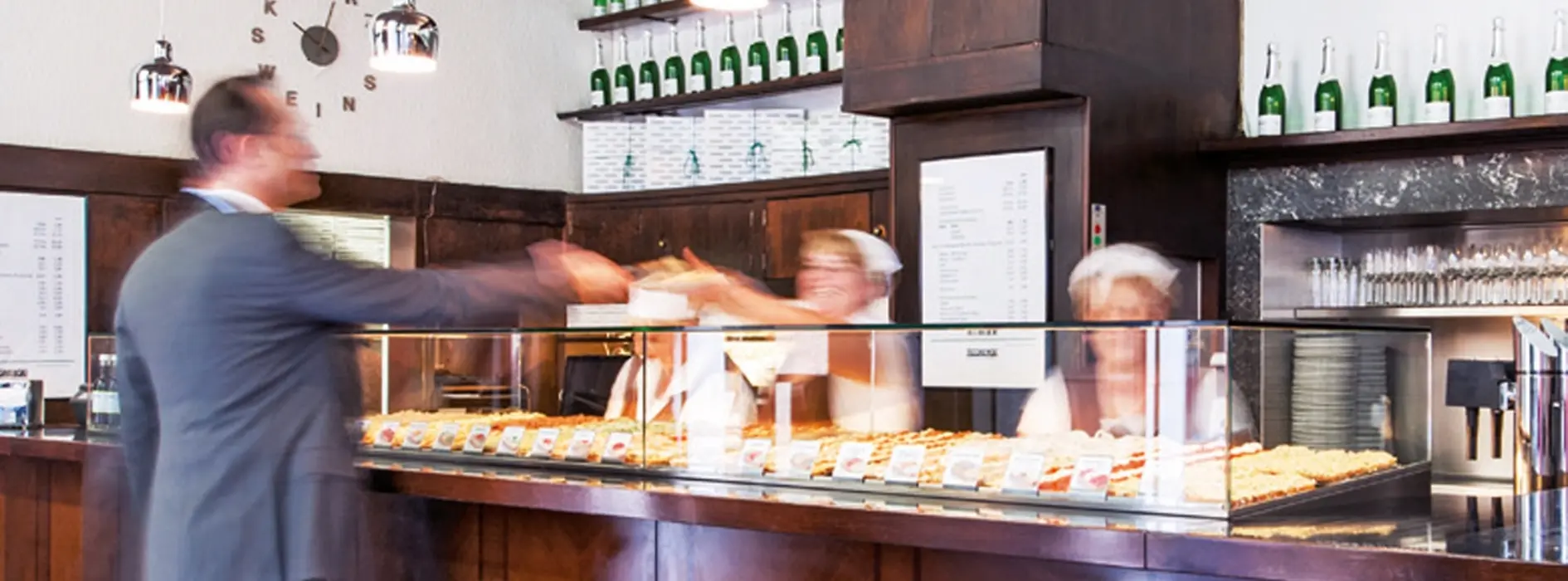 Trześniewski rolls, counter 