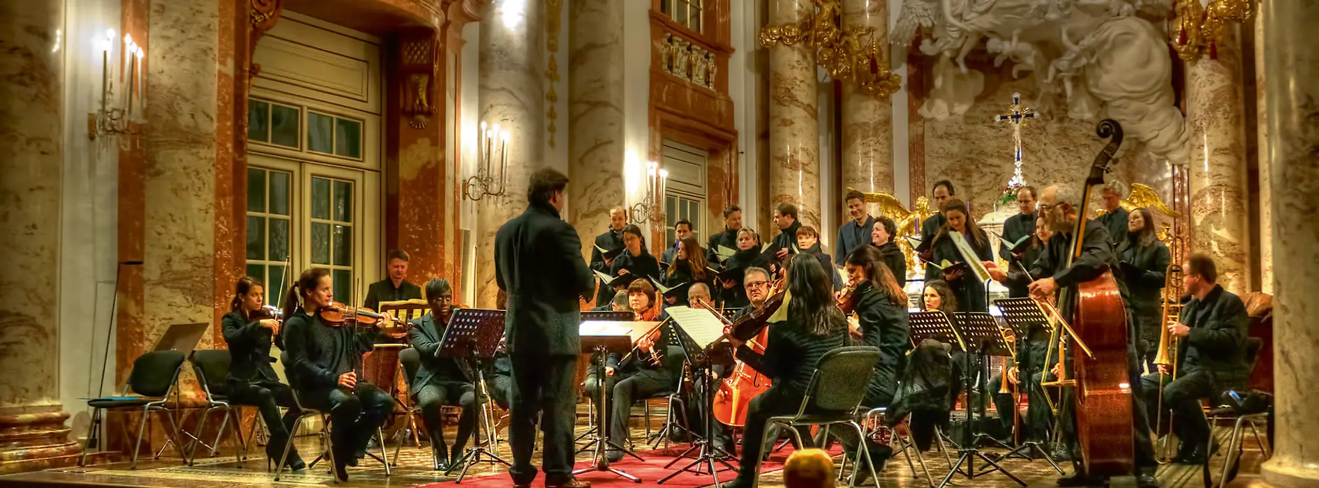 Orchestra in the Karlskirche (Church of St. Charles)