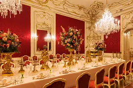 The dining room inside Kaiserappartements