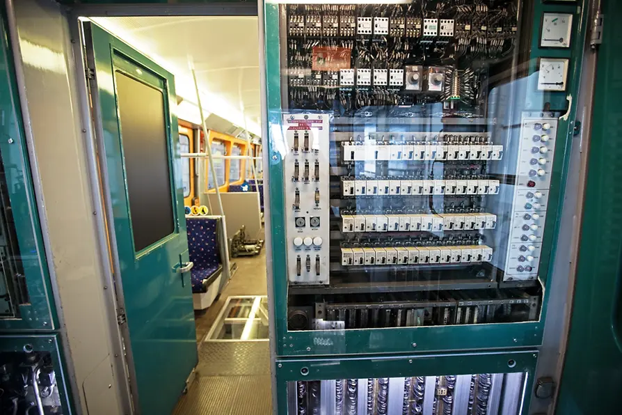 Technology in a subway set