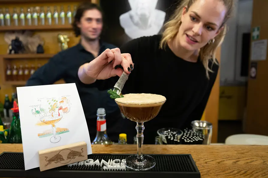 Vienna Coffee Festival, coffee served in a cocktail glass