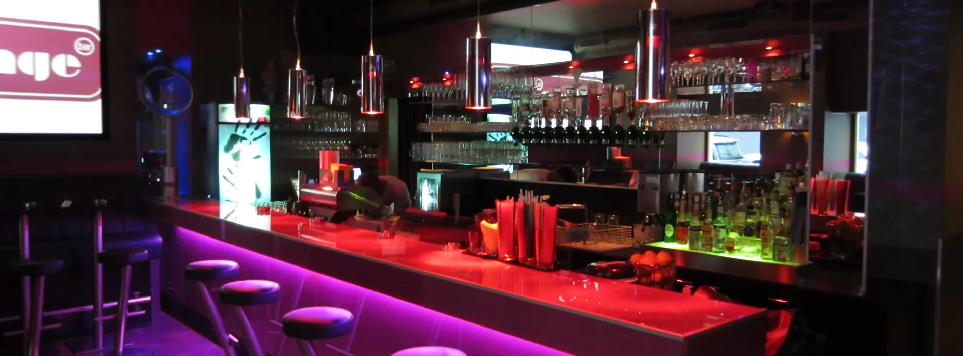 Interior shot of a bar
