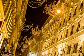 Weihnachten in Wien - Weihnachtsbeleuchtung in der Habsburgergasse