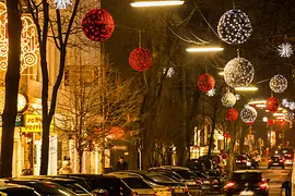 Navidad en Viena - Iluminación navideña en la Obkirchergasse
