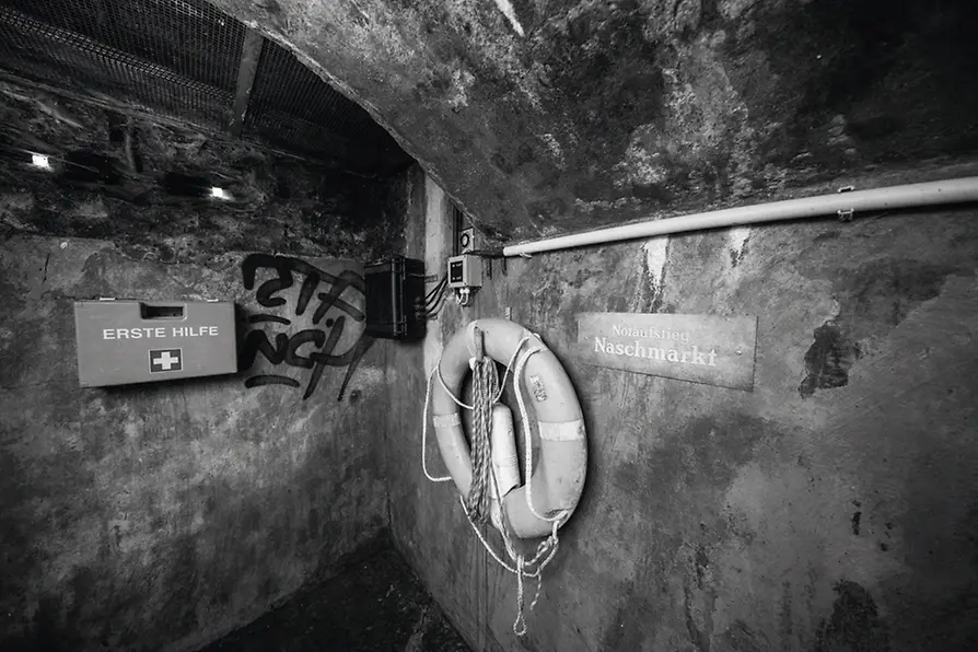 First aid bag and lifesaver in Vienna's sewer system