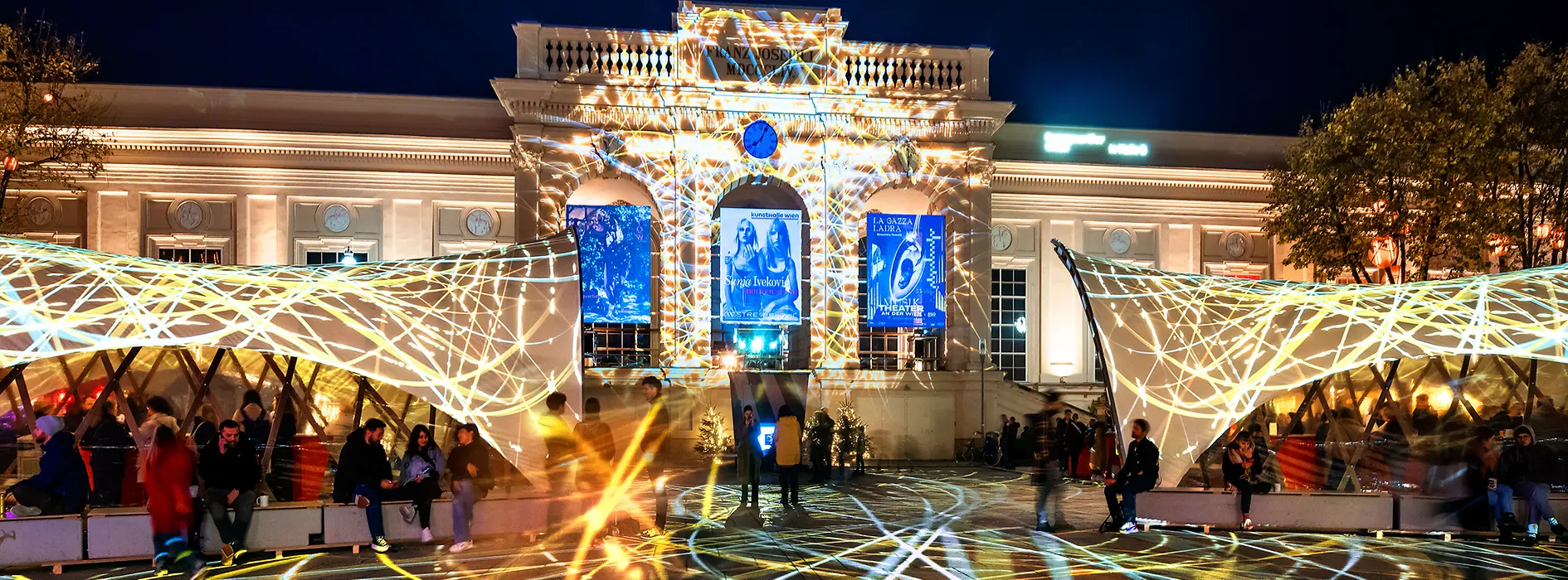 Pistă de petancă în MuseumsQuartier (Cartierul Muzeelor).
