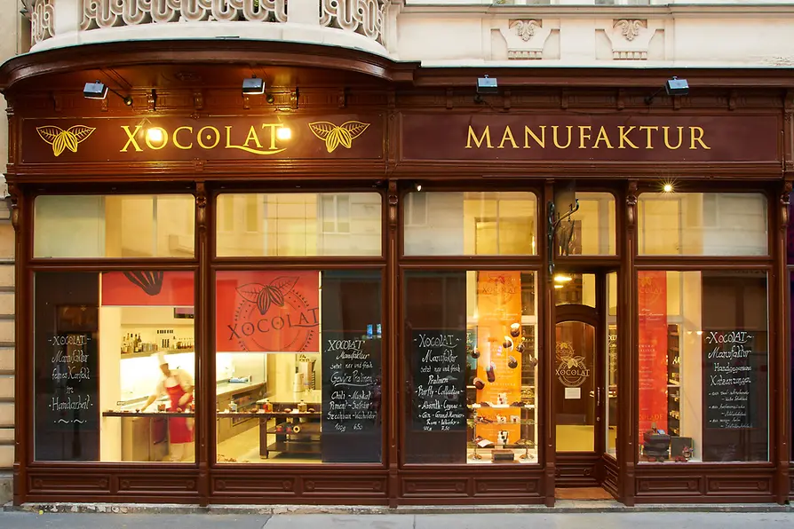 Façade of the Xocolat chocolate factory
