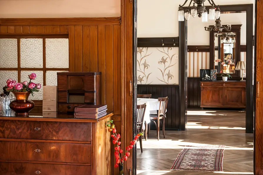 Widok wnętrza restauracji „Zum Friedensrichter”