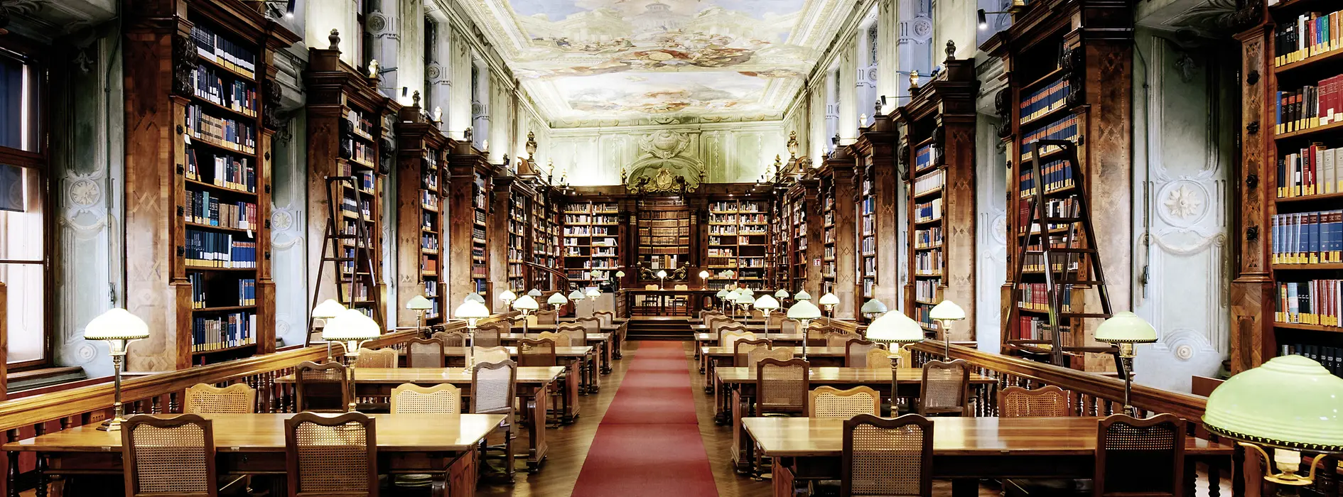 Reading room at the National Library in Vienna
