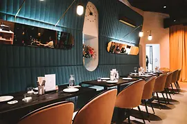 Caffetteria, ristorante, Das Kraus, vista dall’interno