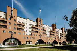 Complexe de logements sociaux Karl-Marx-Hof, extérieur, cour intérieure, parc