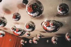 Hotel room in disco style