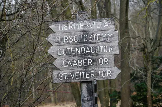 Signs in the Lainz Game Reserve