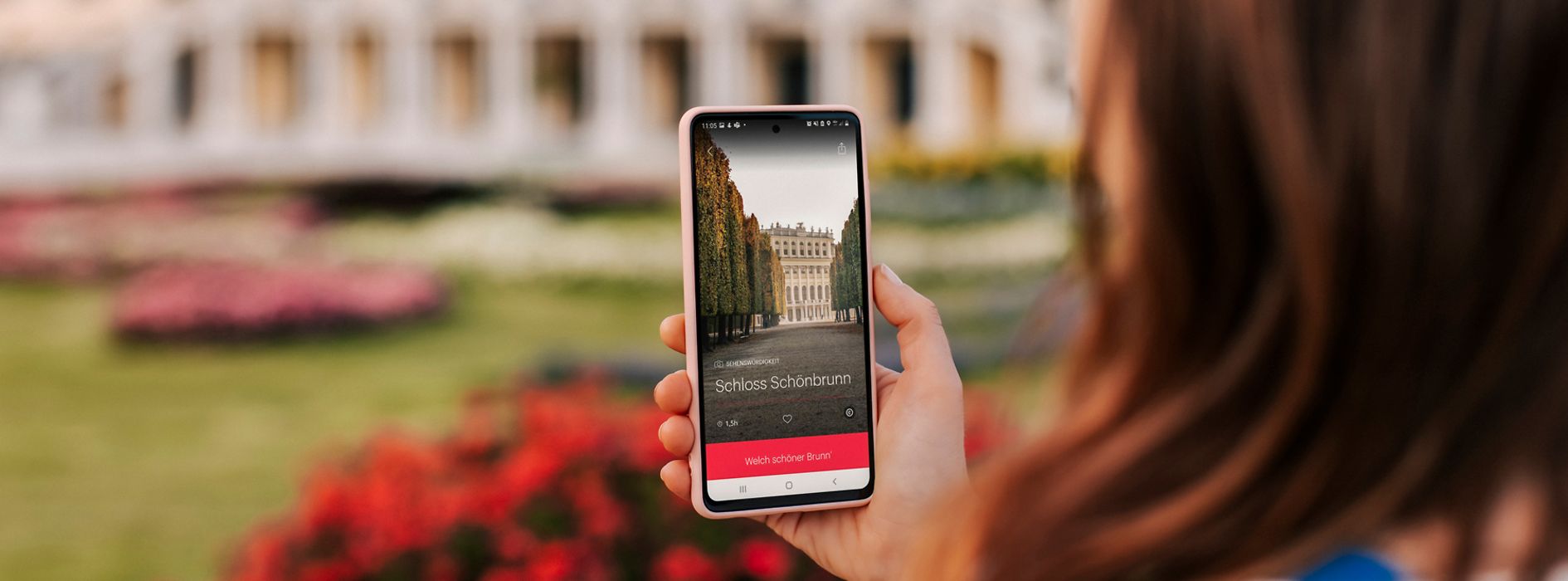 ivie app, mobile phone, Schönbrunn