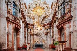 Interior view of Vienna’s Karlskirche (Church of St. Charles)