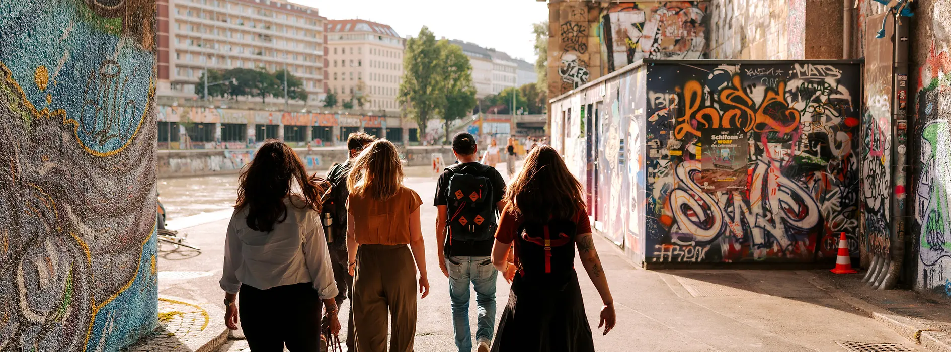 Tour am Donaukanal