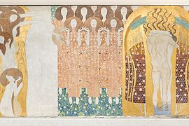 Gustav Klimt, Beethovenfries, Detail rechte Wand, Secession