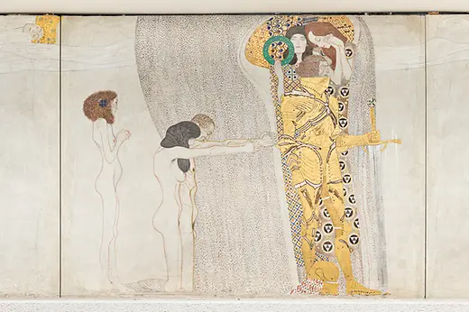 Gustav Klimt, Beethovenfries, Detail linke Wand, Secession