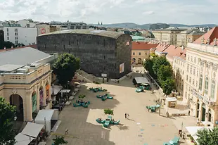 Вид сверху на венский Музейный квартал
