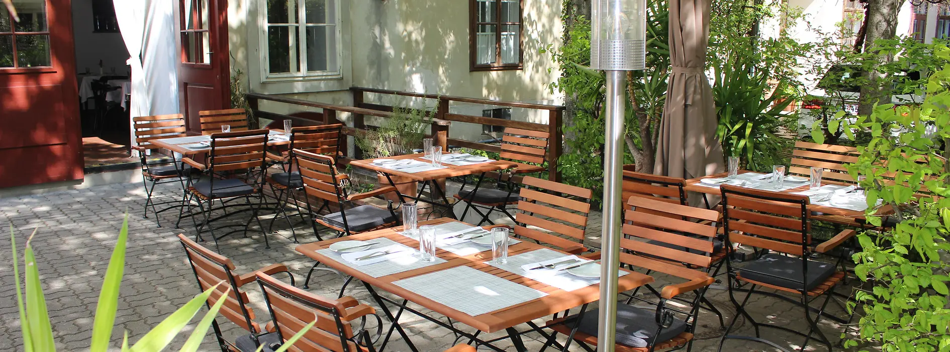 Guest garden at the Geschmackstempel restaurant