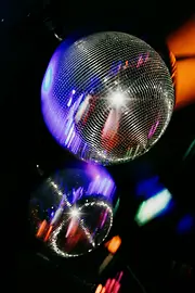 Glitterballs in the gay club Why Not