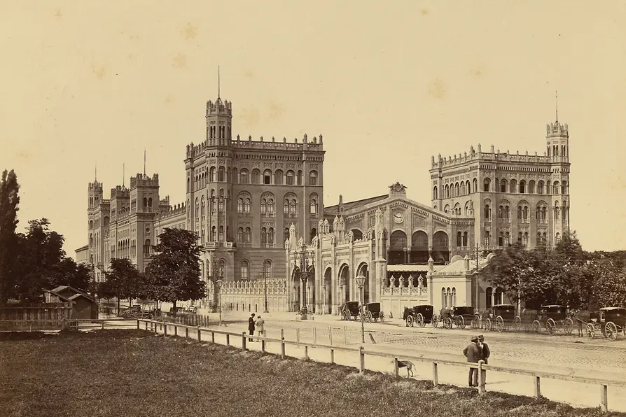 Ancienne photo de la gare du Nord de Vienne
