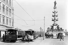 Pferdetramway am Praterstern um 1901