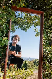 Photo: Self-portrait of Paul Bauer in a mirror