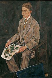 Painting by Egon Schiele, portrait of Dr. Franz Martin Haberditzl, 1917