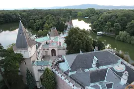 Aerial view of the Franzensburg in Laxenburg