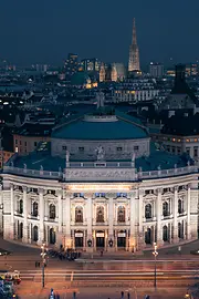 Burgtheater at night