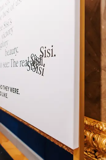 Panel with writing
