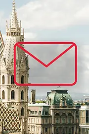 Icono de boletín informativo con panorama de Viena al fondo