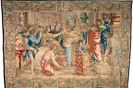 Raffael, Das Opfer in Lystra, aus einer neunteiligen Tapisserieserie mit Szenen aus der Apostelgeschichte um 1600