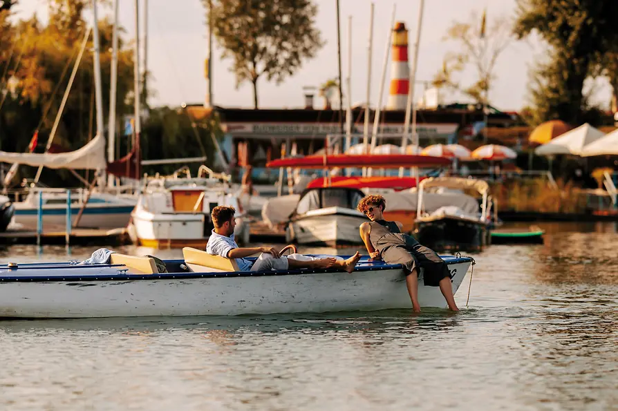 Bootfahren bei der Alten Donau