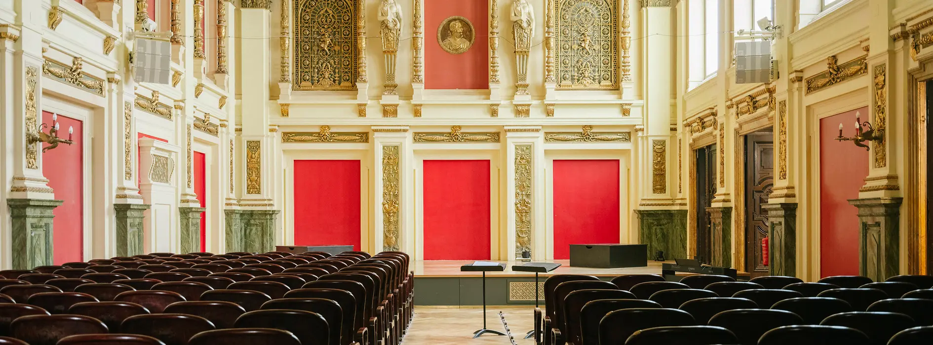 Interior view of the Ehrbar Hall in the Freihausviertel