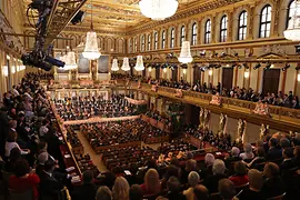 Concerto di Capodanno dell’Orchestra Filarmonica di Vienna nella Sala Dorata del Musikverein